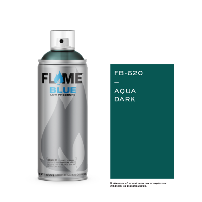 Spray Flame Blue 400ml, Aqua Dark